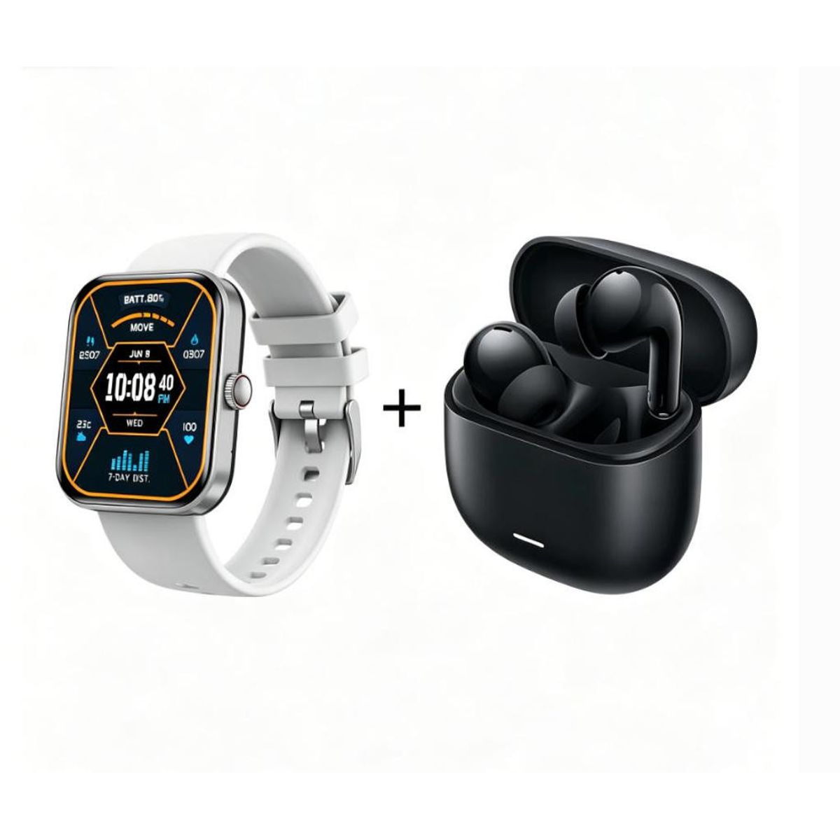 XIAOMI - Smartwatch F16-Rosa reloj inteligente deportivo+Xiaomi Redmi Buds 6 Active