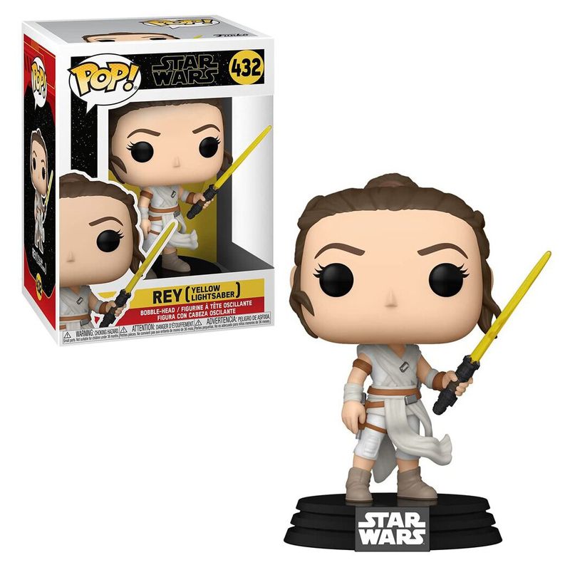 Funko - Funko Pop Star Wars Rey Yellow Lightsaber