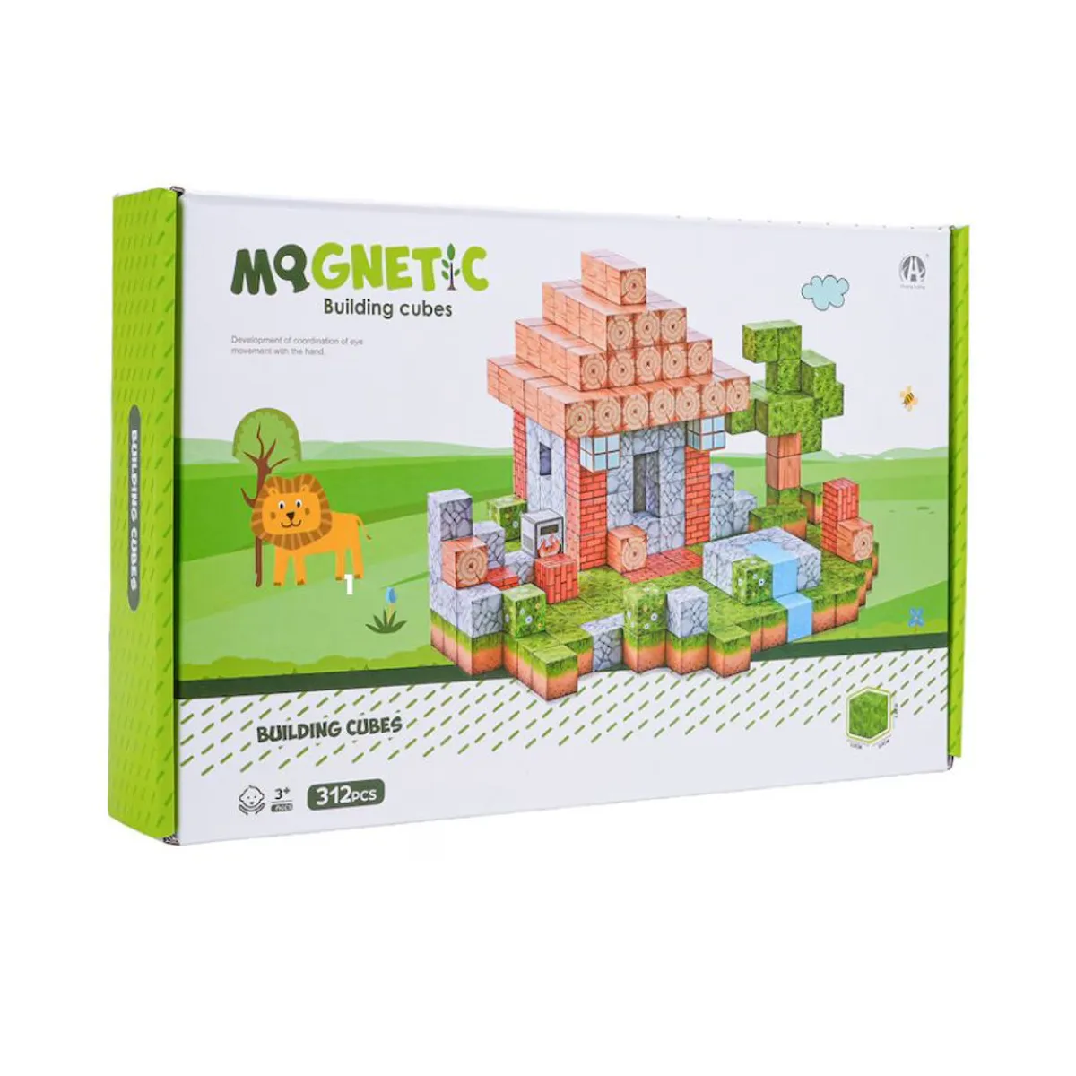 GENERICO - Set Cubos Magnéticos 312 Piezas Juguete Didáctico