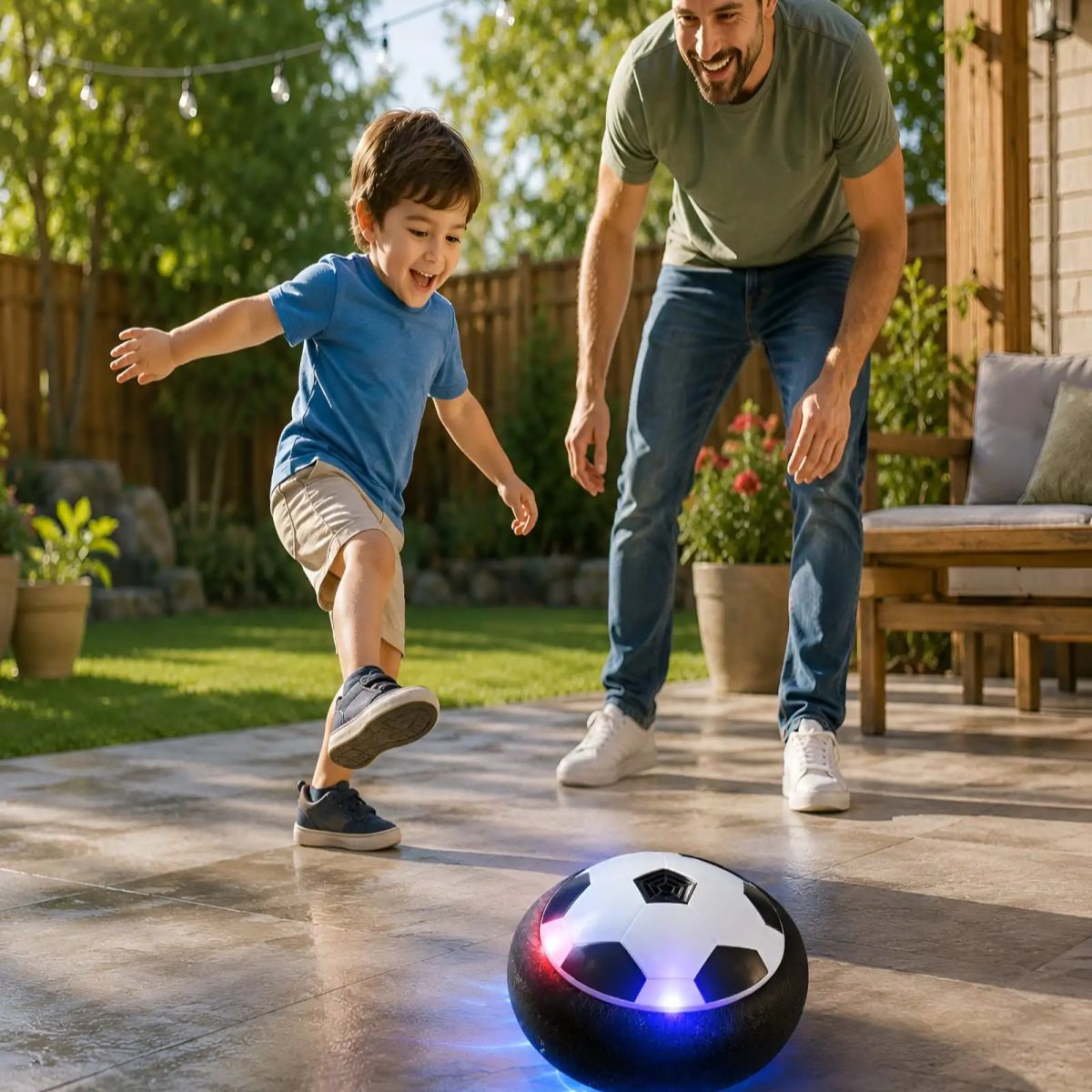 GENERICO - Pelota Flotante De Futbol Con Luces Led Hover Ball Infantil