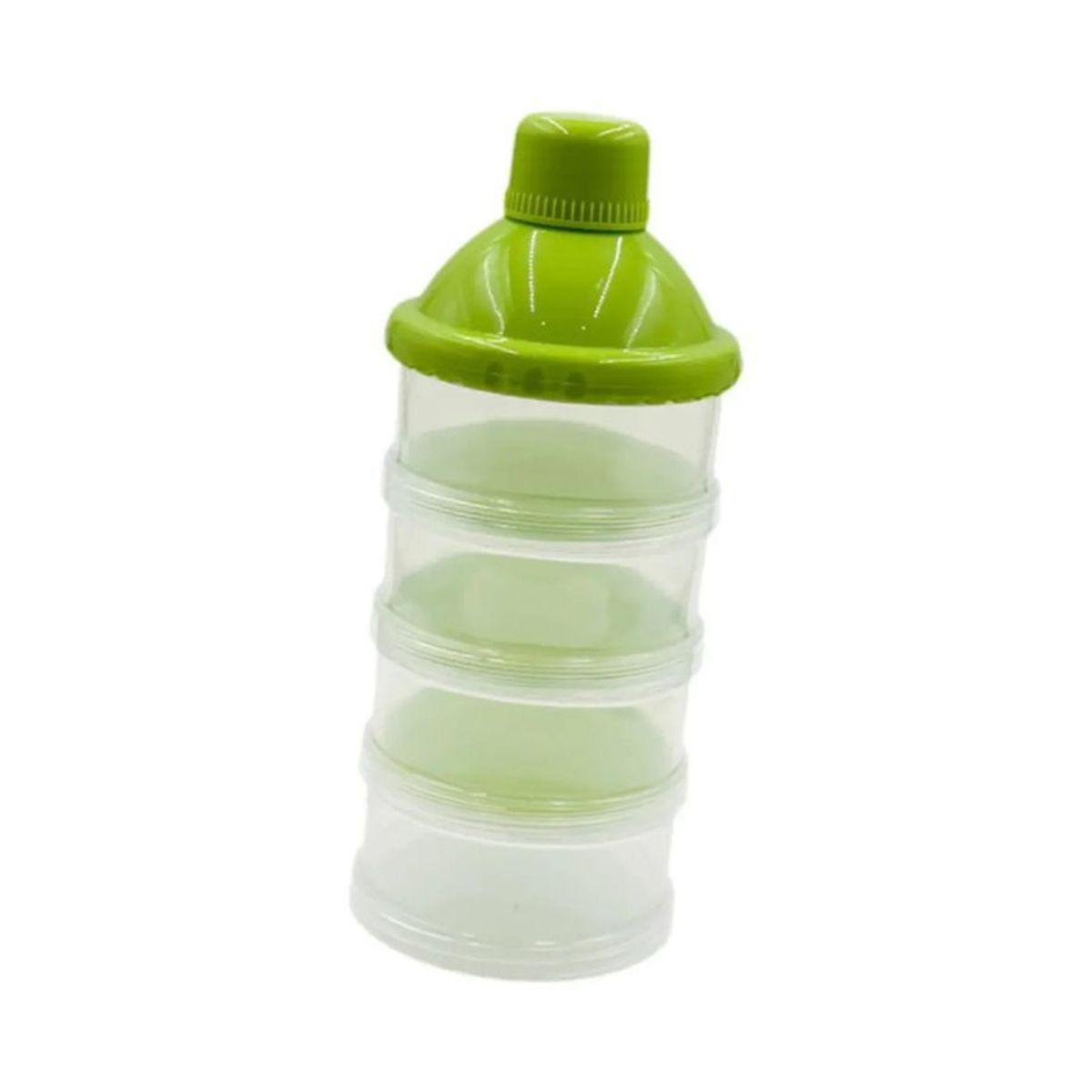 GENERICO - Dispensador Dosificador De Leche En Polvo Y Snacks  Apilable Bebé 4 Niveles Verde