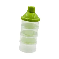 GENERICO - Dispensador Dosificador De Leche En Polvo Y Snacks Apilable Bebé 4 Niveles Verde