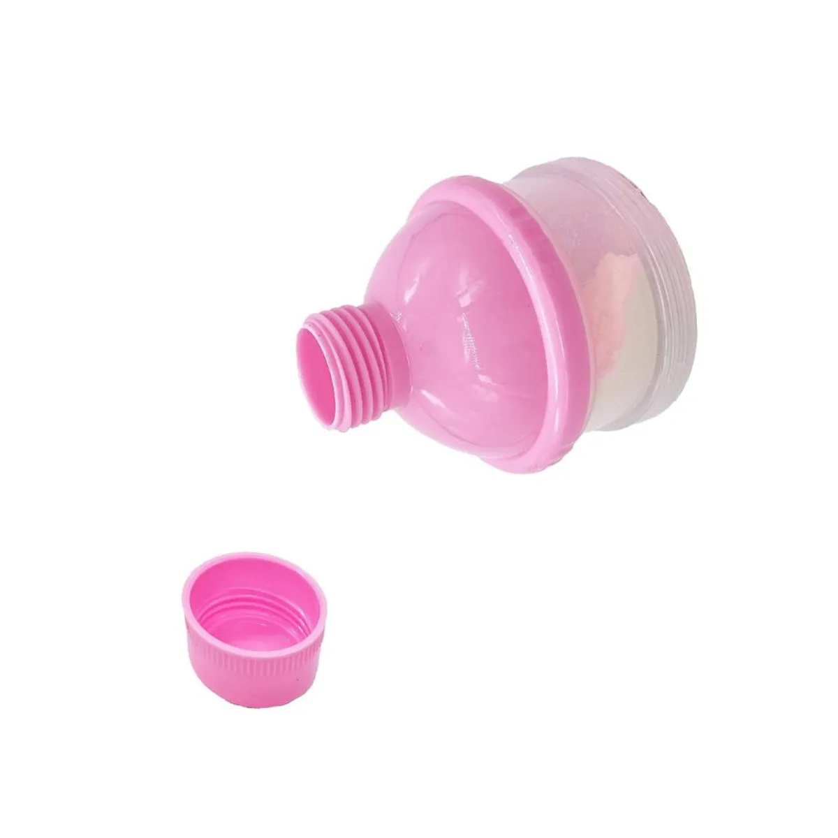 GENERICO - Dispensador Dosificador De Leche En Polvo Y Snacks  Apilable Bebé 4 Niveles Rosa