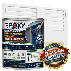 EPOXY - ESMALTE SINTETICO - CONVERTIDOR OXIDO - 1-8 GALÓN - BLANCO PURO