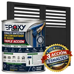 EPOXY - ESMALTE SINTETICO - CONVERTIDOR OXIDO - 1-8 GALÓN - NEGRO GRAFITO
