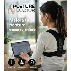 POSTURE DOCTOR - Corrector de Postura Ajustable Unisex para Espalda y Hombros Soporte Lumbar y Cervical Ergonómico