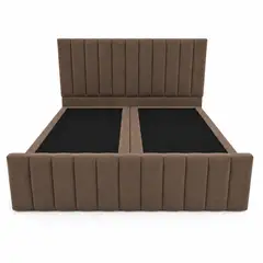 GENERICO - Cama 2 Plazas Turín Cafe con Doble Respaldo – Diseño Moderno y Máximo Confort