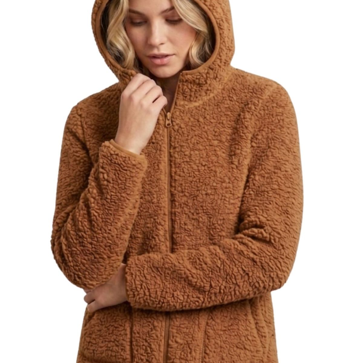 LOOK SHOP - Polerón Polar Corderito, Peludo Mujer Invierno, Colores 999