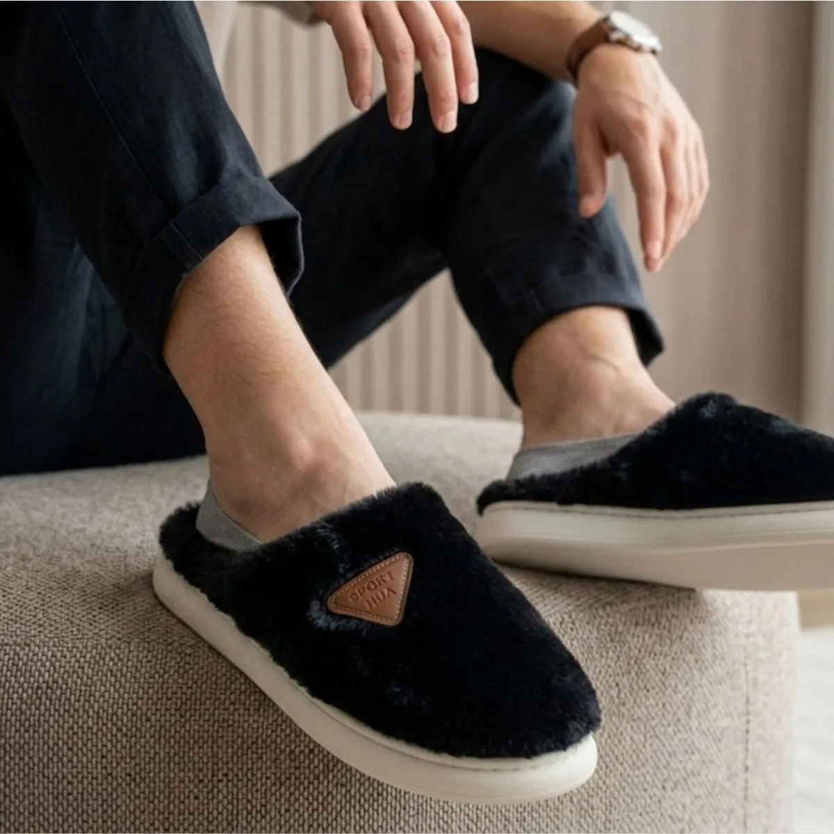 LIKE SHOP - Pantuflas Chiporro Zapatillas De Levantarse Hombre 811