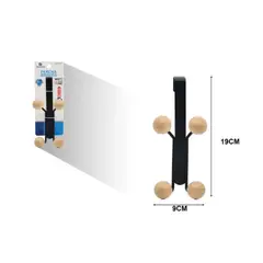 GENERICO - PERCHA PARA PUERTA 2 GANCHOS 19CM