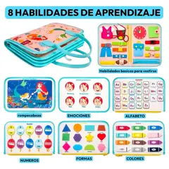 GENERICO - 8 En 1 Tablero Montessori Juguetes Educativos Para 1-3 Años