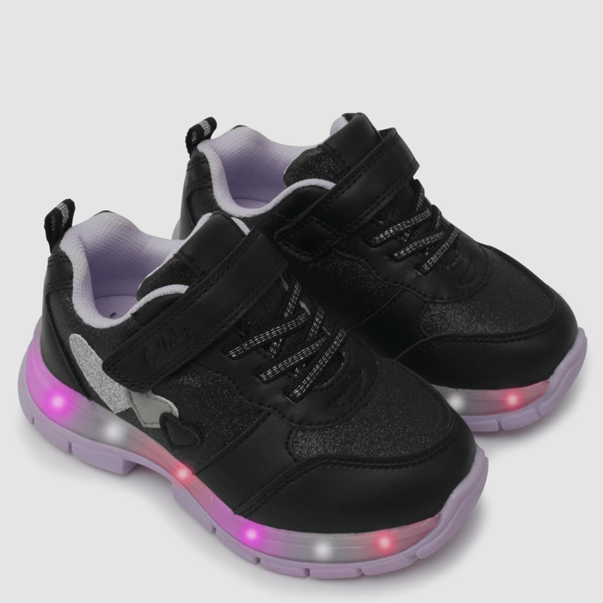 COLLOKY - Zapatilla Niña Luces Negra