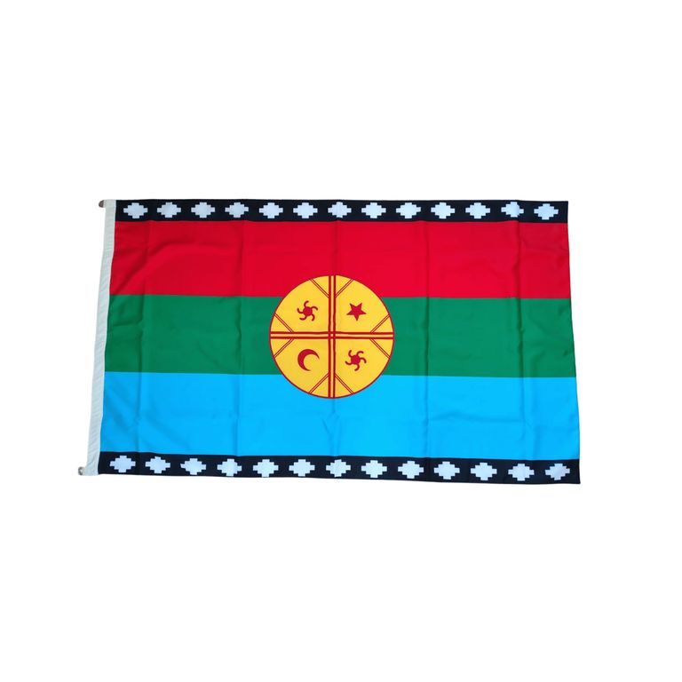 Bandera Mapuche 90 x 150 cm. - Confeccion Artesanal de Alta Calidad