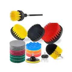 GENERICO - Set 20 Piezas Limpieza De Auto Hogar Cepillos Para Taladro Labg