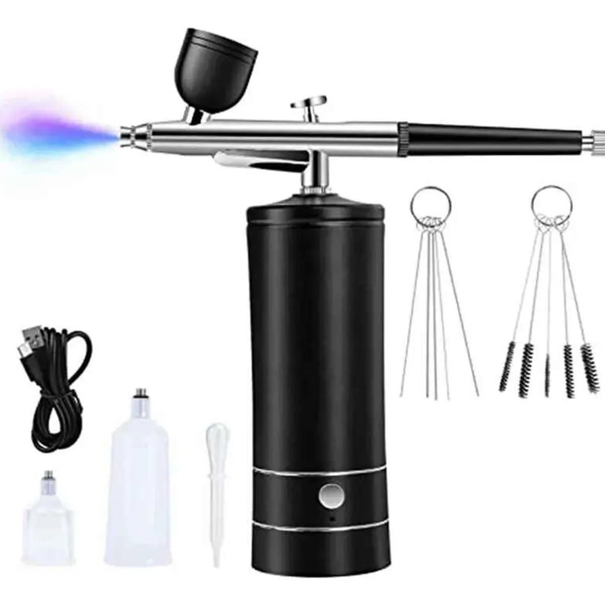 GENERICO - Aerógrafo Compresor Inalámbrico Recargable 30psi Profesional