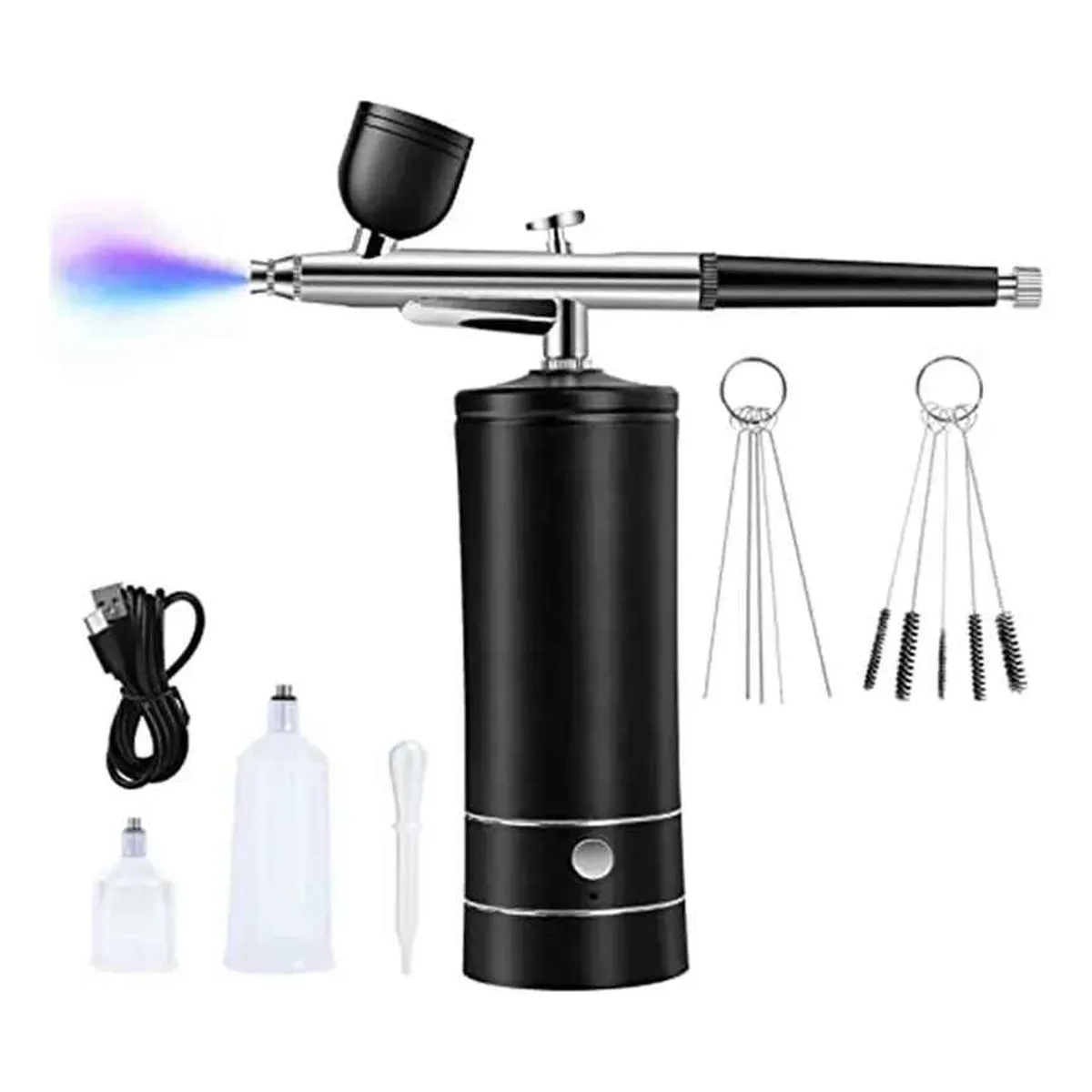 GENERICO - Aerógrafo Compresor Inalámbrico Recargable 30psi Profesional