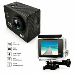 GENERICO - Mini Cámara Deportiva 4K Sumergible para Moto, Bicicleta y Viajes