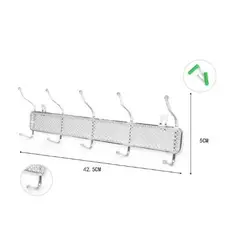 GENERICO - PERCHA DE HIERRO 5 GANCHOS 42.5CM