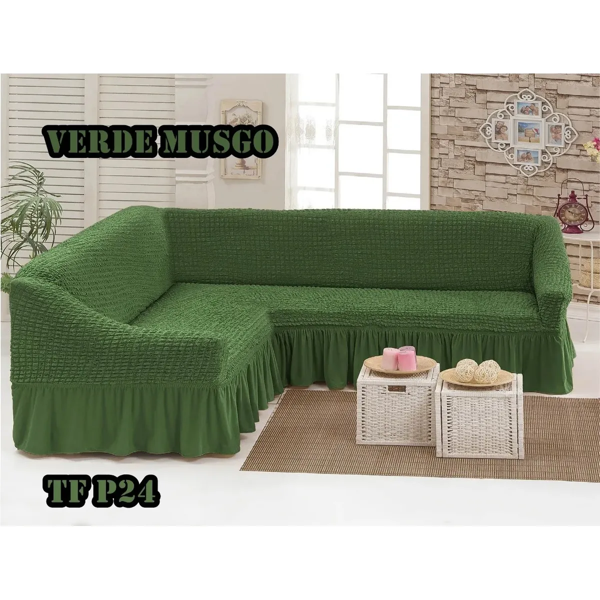 GENERICO - Funda Cubre sillón Tipo L Turco
