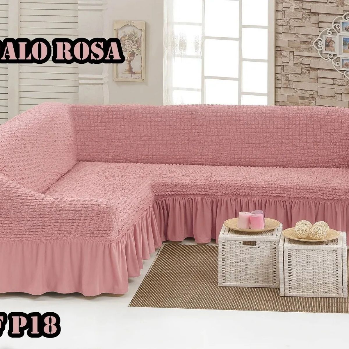 GENERICO - Funda Cubre sillón Tipo L Turco