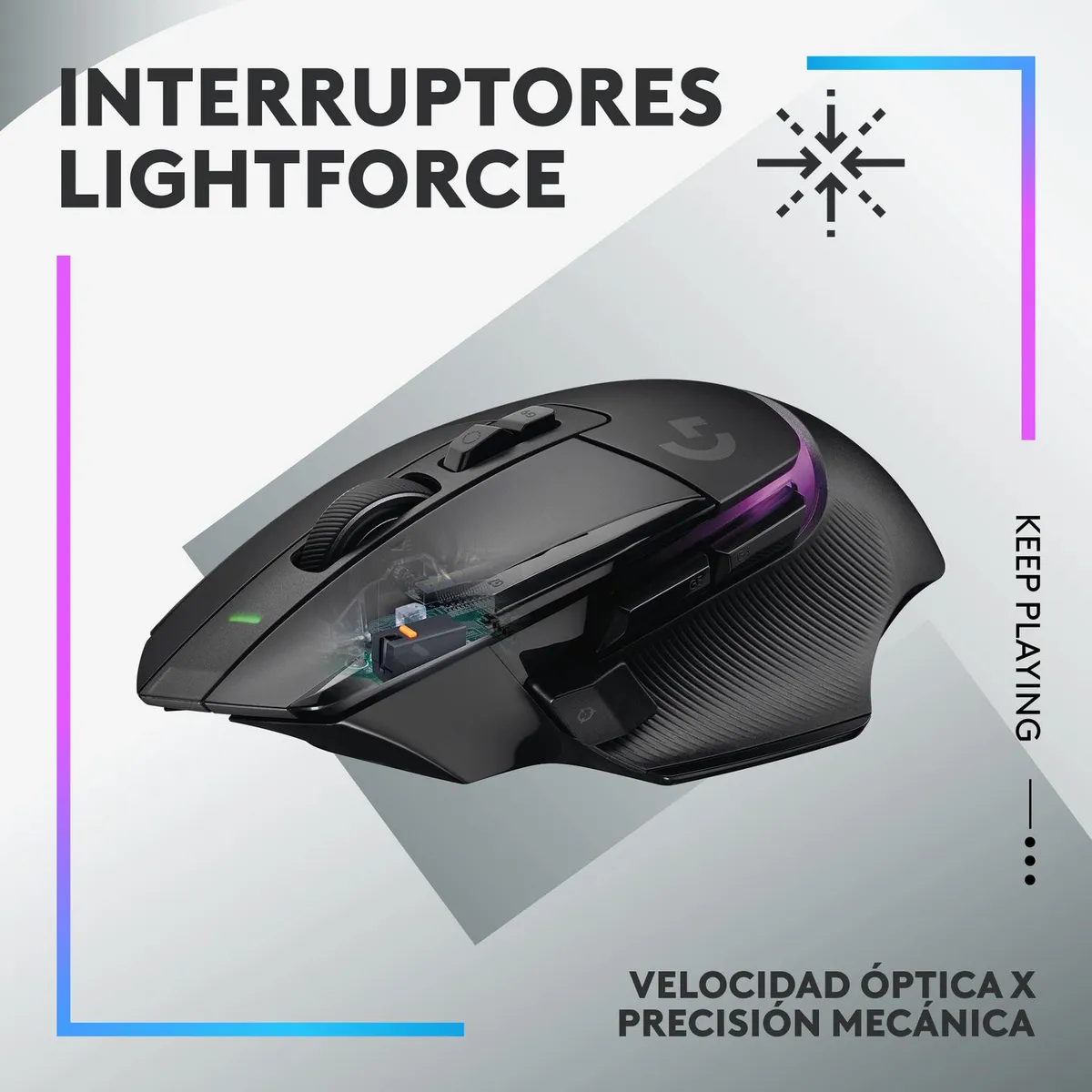 LOGITECH - Logitech G G502 X PLUS - Ratón - óptico