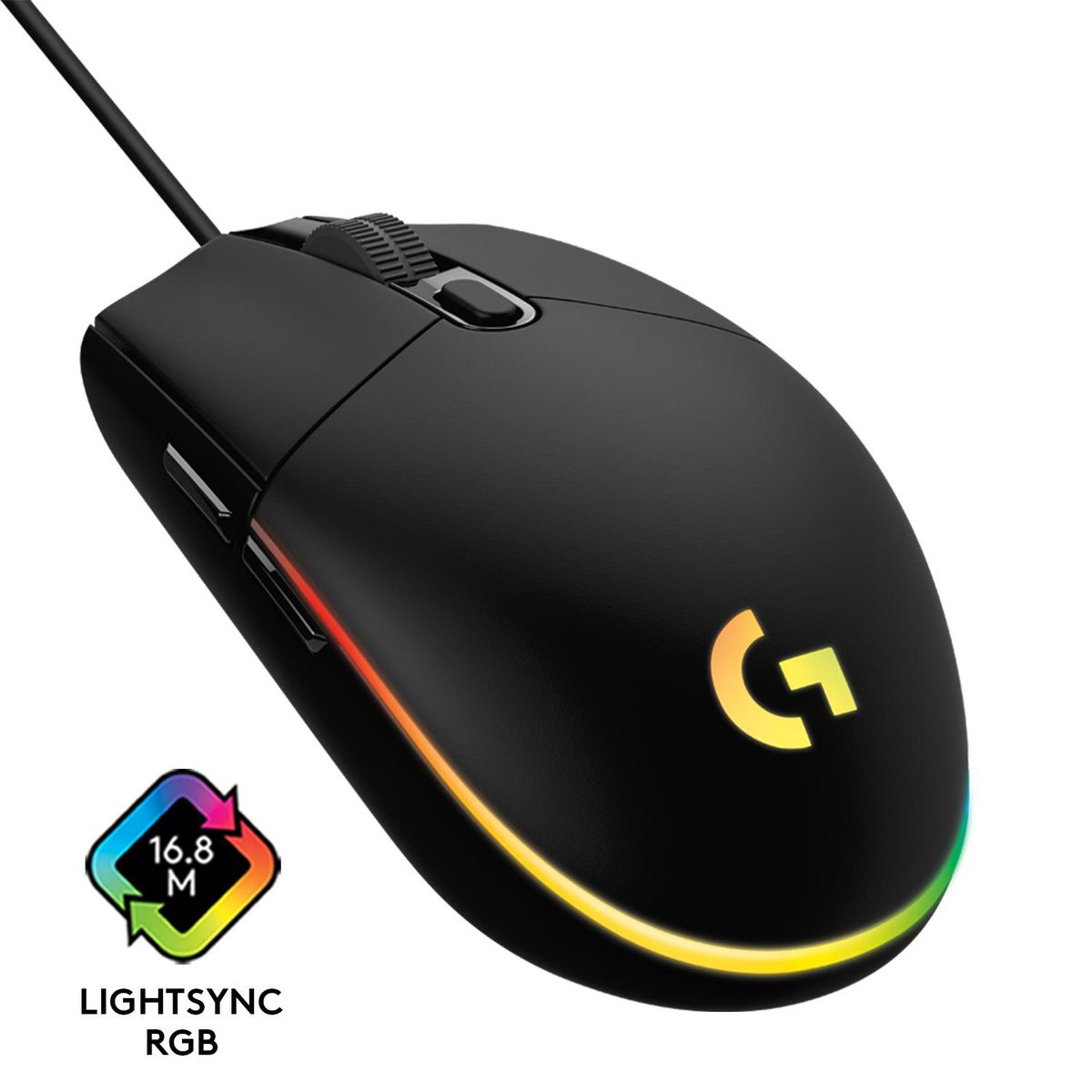 LOGITECH - Mouse Gamer Logitech G203 Lightsync Negro