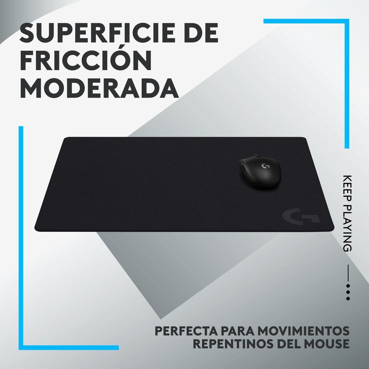 LOGITECH - Mousepad Gamer Logitech G640 Tela Negro