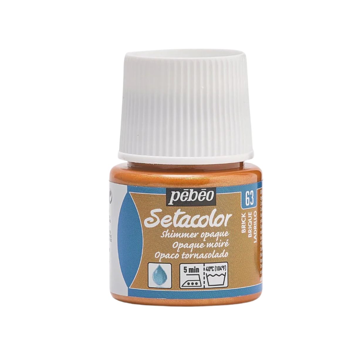 PEBEO - Pintura Para Tela Frasco 45 Ml Setacolor Textil Pebeo Color 63 - Tornasol Ladrillo