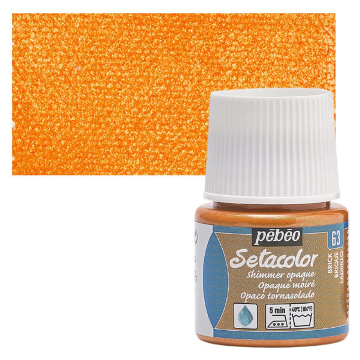 PEBEO - Pintura Para Tela Frasco 45 Ml Setacolor Textil Pebeo Color 63 - Tornasol Ladrillo