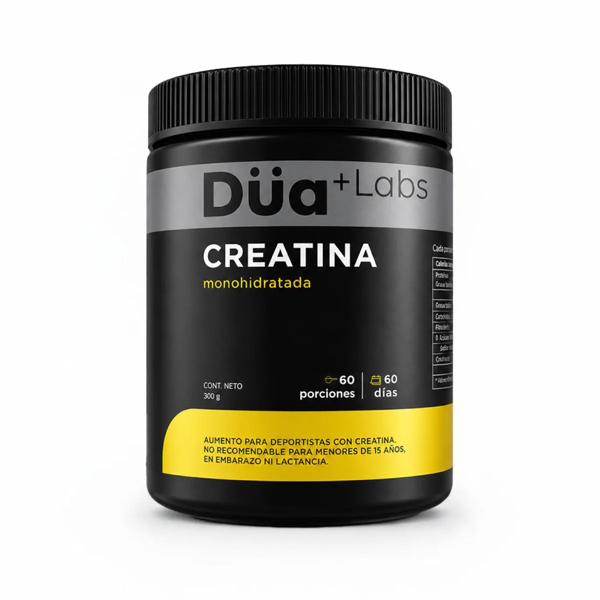 DUA LABS - Creatina Monohidratada Düa Labs 300g 60 Porciones Sin Sabor