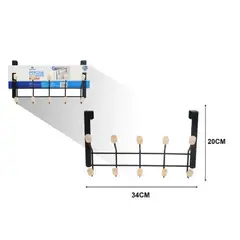 GENERICO - PERCHA PARA PUERTA 5 GANCHOS 20CM
