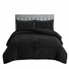 GENERICO - Cobertor 2 Plazas Plush Chiporro / Diseño Relieve Elegante