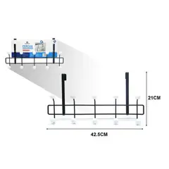 GENERICO - PERCHA PARA PUERTA 5 GANCHOS 21CM