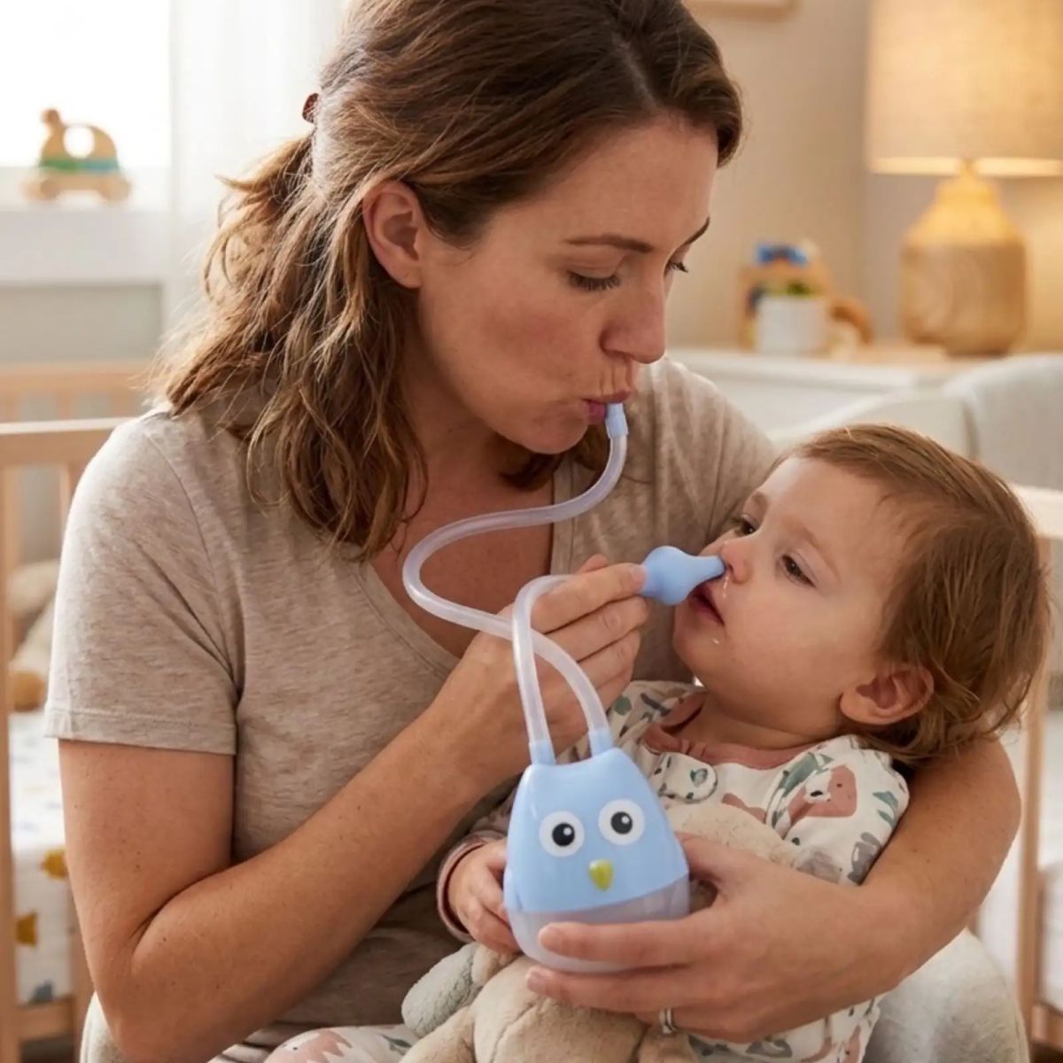 GENERICO - Aspirador Nasal Alivio Suave y Divertido para tu BebéAZUL