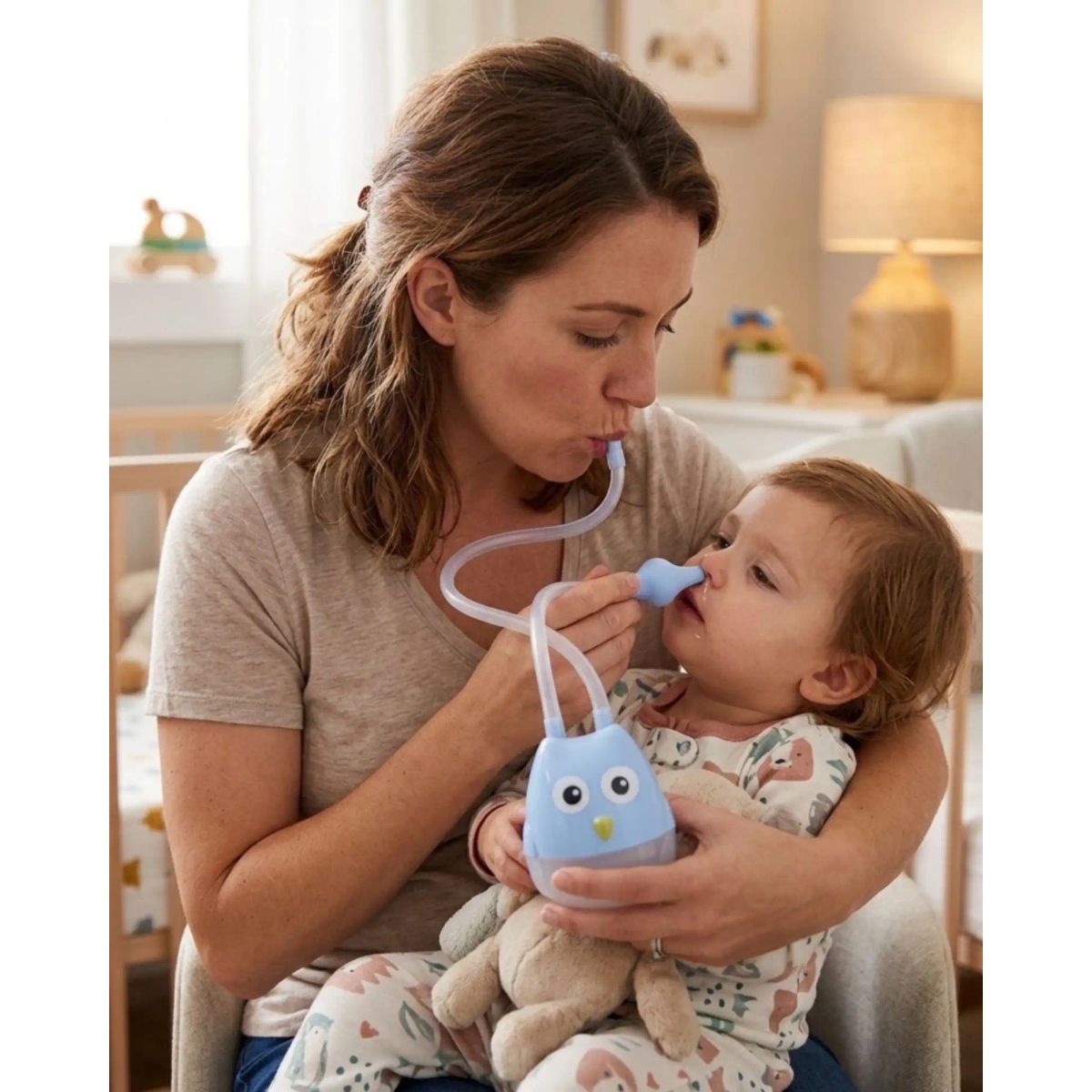GENERICO - Aspirador Nasal Alivio Suave y Divertido para tu BebéAZUL