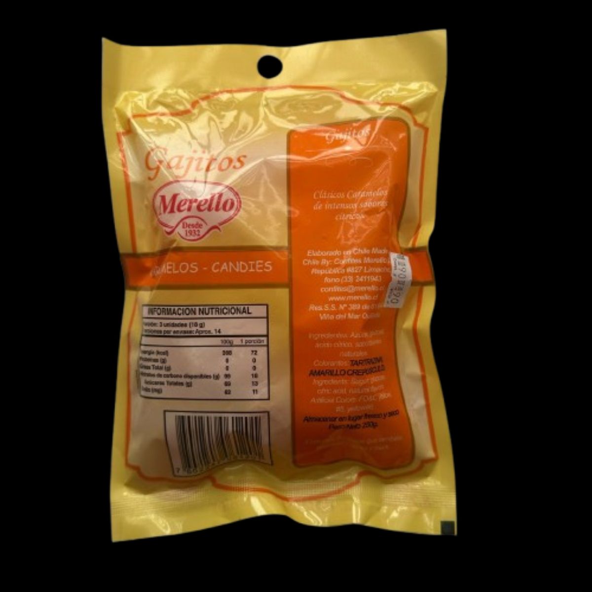 GENERICO - Caramelos Gajitos Naranja Limon Merello 250g