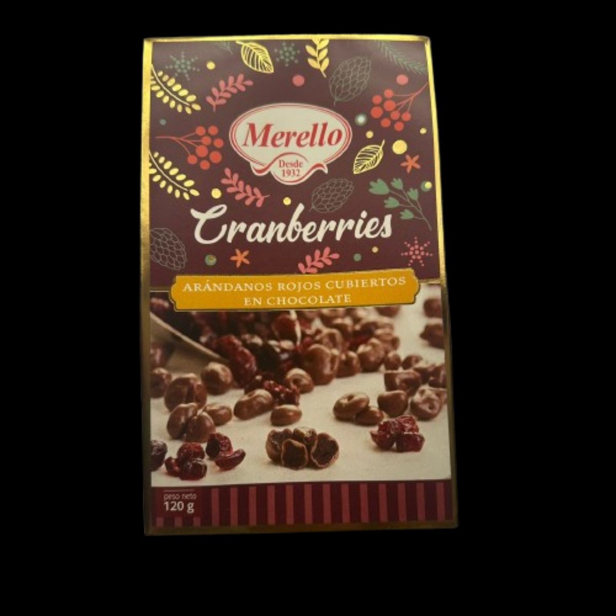 GENERICO - Cranberries Bañados en Chocolate Fino Merello 120g