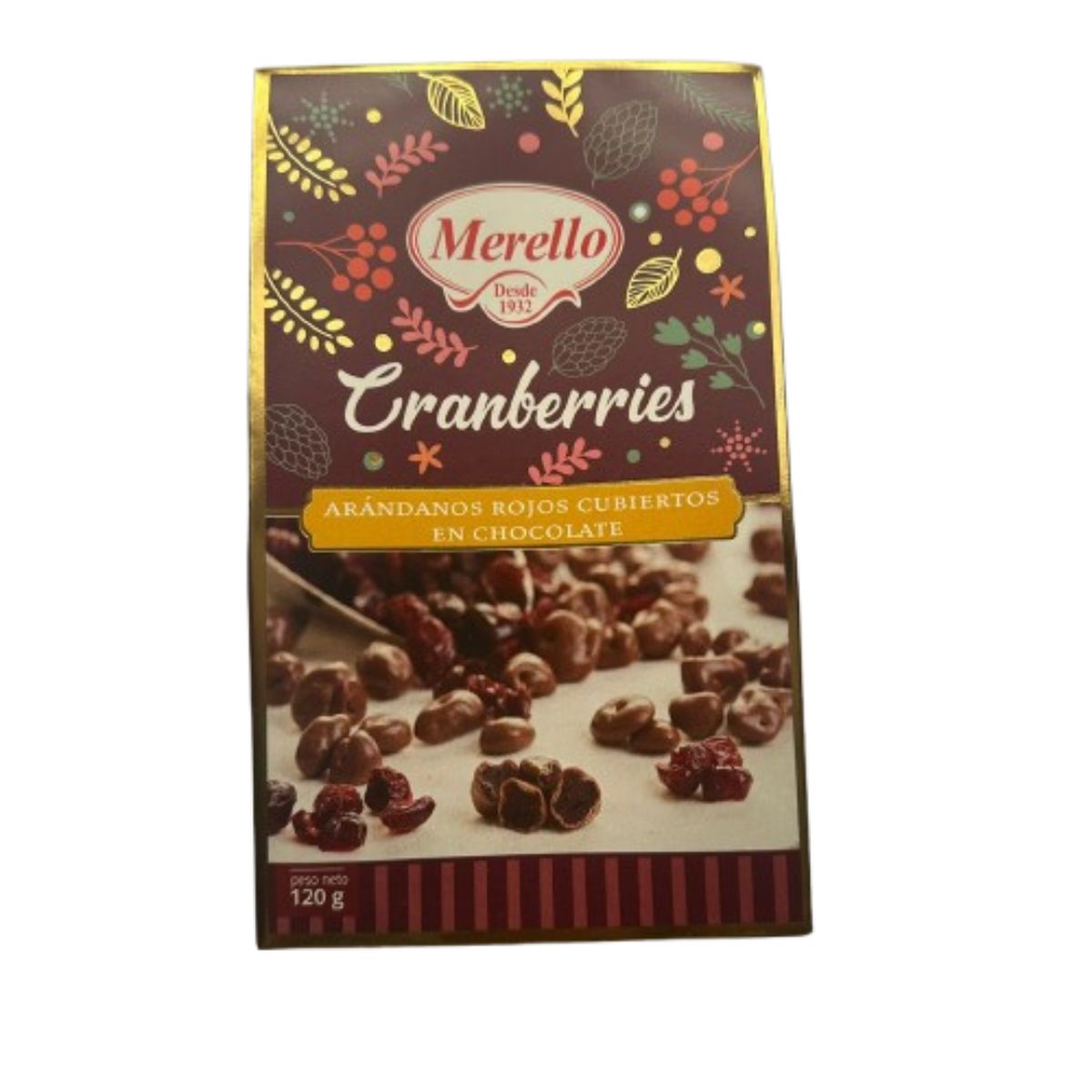 GENERICO - Cranberries Bañados en Chocolate Fino Merello 120g