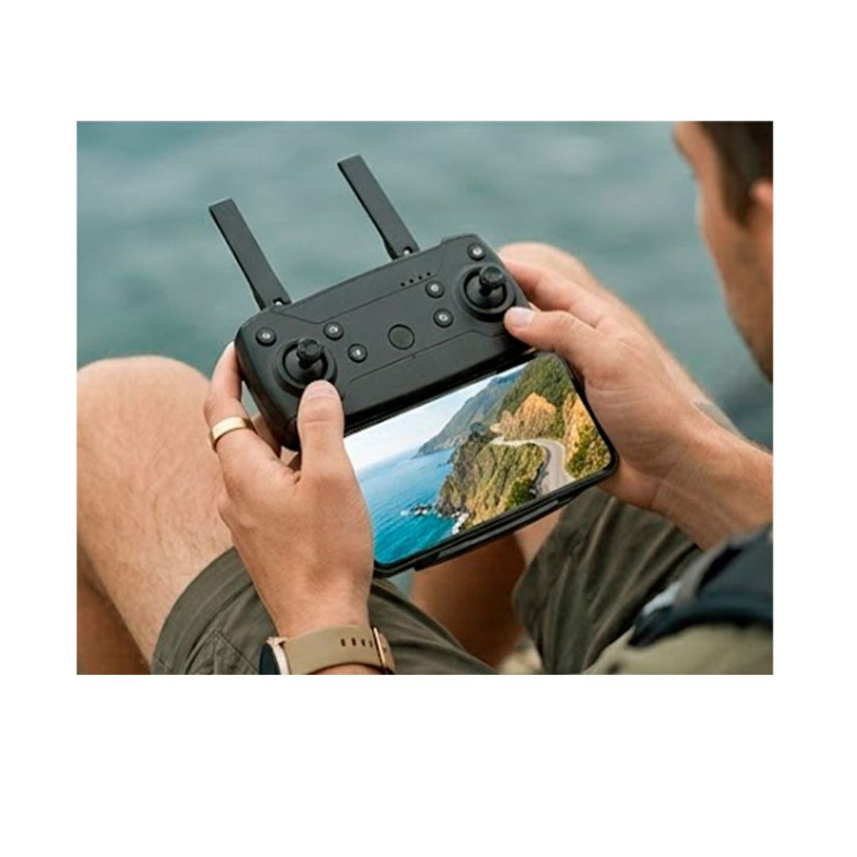 GENERICO - Camara Mini Starter Drone E99 Dual Hd Con Control De 2,4 Ghz
