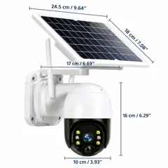 GENERICO - Camara Ip Solar 360 Seguridad Wifi Exterior Hd 1080P