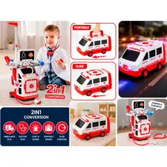 GENERICO - Carrito Médico Ambulancia 2 en 1 para Niños