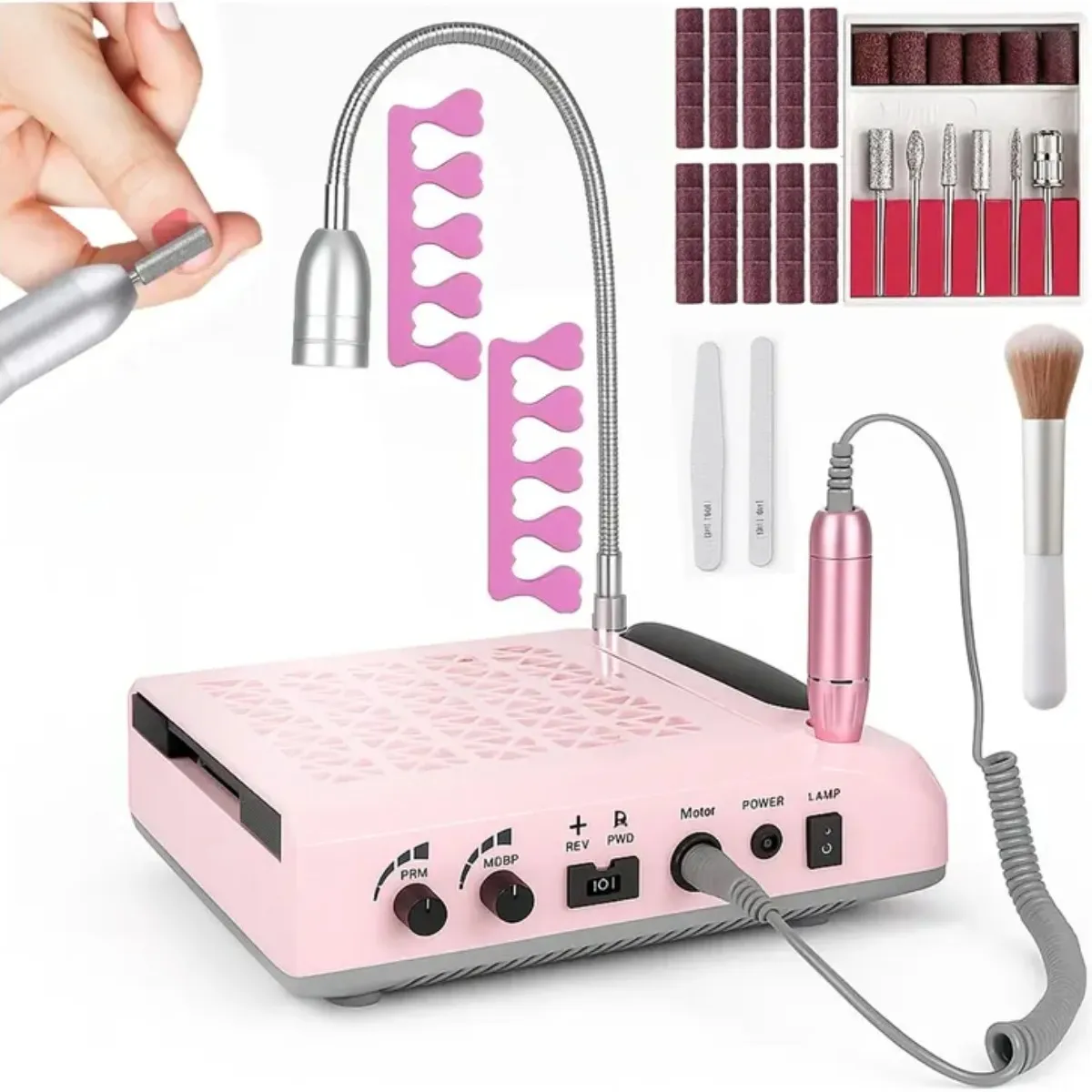 GENERICO - Máquina Multifunción 4 En 1paraelcuidado Uñas Con Uv De 60w BELUG