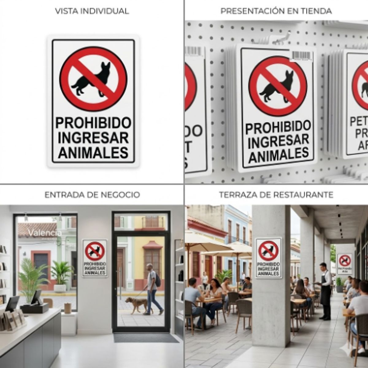 GENERICO - Señalética Corporativa y de Seguridad Integral PROHIBIDO INGRESAR ANIMALES