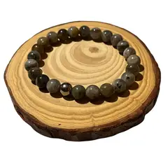 GENERICO - Pulsera de Labrodorita Natural Tornasol Ajustable para Hombre