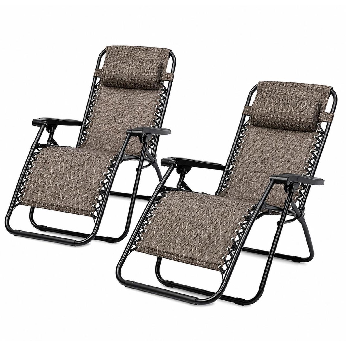 ACTUAL - Pack 2 Reposeras Zero Gravity Plegables Reclinables Reforzadas Terraza Playa Camping