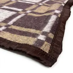 TEXTIL RANCO - FRAZADA 1,5 PLAZAS ESCOCESA BORDE SATIN TRIPLE COSTURA