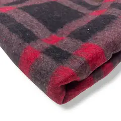 TEXTIL RANCO - FRAZADA 1,5 PLAZAS ESCOCESA BORDE SATIN TRIPLE COSTURA