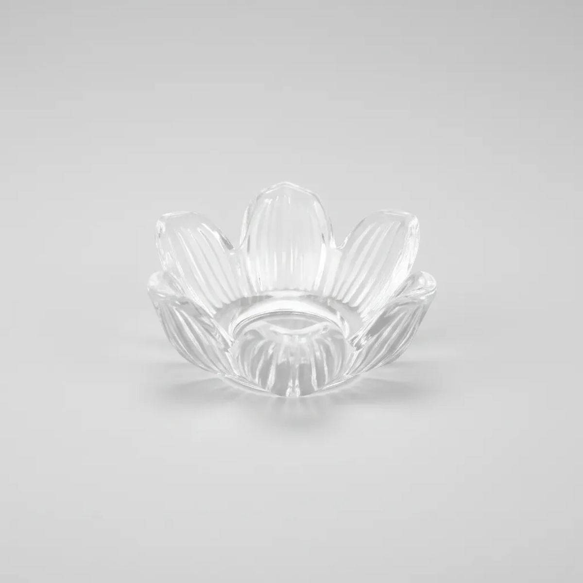 GENERICO - Portavela De Vidrio Flor De Loto 7x7x3 Cm