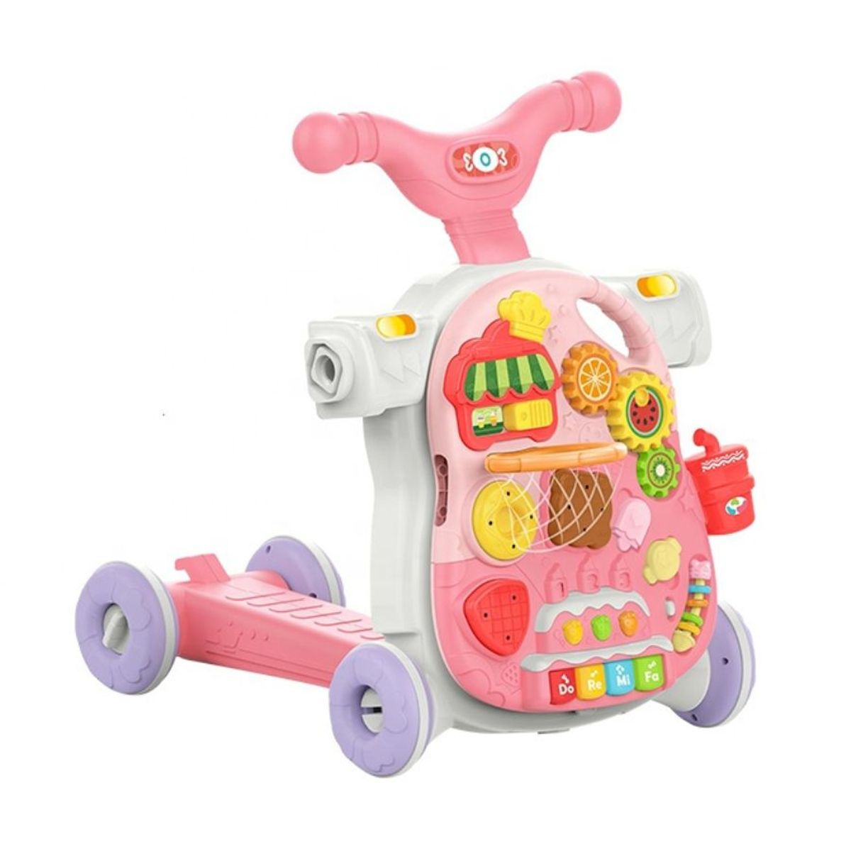 GENERICO - Andador Caminador Multifuncional 5 En 1 Bebe Rosa