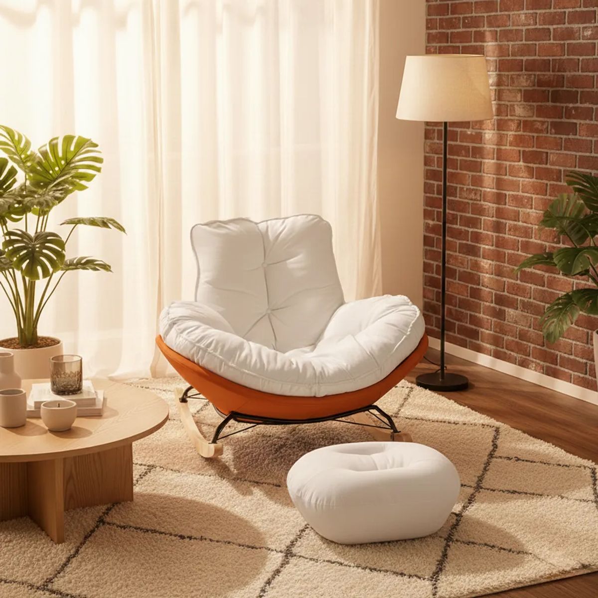 GENERICO - Sillón Mecedor De Descanso Acolchado Estilo Moderno